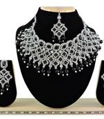 Black designer function wear ad necklace set