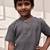 Boy's grey cotton yoga kurta harem pants set - comfortable band collar short kurta - kids sizes 22-30