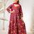 Girl's traditional falsa cotton anarkali pyjama set with dupatta floral print for festival wedding wear (22-30)