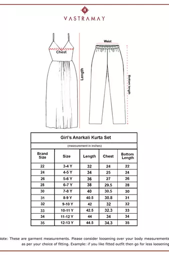 Girl's traditional falsa cotton anarkali pyjama set with dupatta floral print for festival wedding wear (22-30)