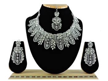 Multicolor designer function wear ad necklace set 1