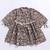 Girl's summer cotton dress - black kalamkari block print dress with band collar for casual wear (size 22-30)
