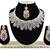 Orange designer function wear ad necklace set