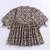 Girl's summer cotton dress - black kalamkari block print dress with band collar for casual wear (size 22-30)