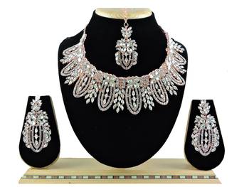Multicolor designer function wear ad necklace set 1
