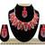 Red designer function wear ad necklace set