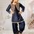 Girl's black viscose kurta patiala set - traditional raksha bandhan outfit self design festive wear eid collection