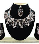 Black designer function wear ad necklace set