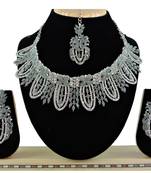 Grey designer function wear ad necklace set