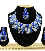 Blue designer function wear ad necklace set