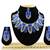 Blue designer function wear ad necklace set