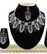 Black designer function wear ad necklace set