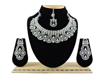 Multicolor designer function wear ad necklace set 1