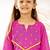 Girl's traditional raksha bandhan purple cotton kurta with thread embroidery floral design for festival wear