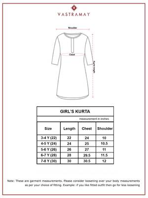 Girl's traditional raksha bandhan purple cotton kurta with thread embroidery floral design for festival wear 5