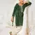 Girl's traditional green bandhanikurta patiala set with foil print bandhani for festival wear (22-30)