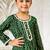 Girl's traditional green bandhanikurta patiala set with foil print bandhani for festival wear (22-30)