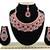 Red designer function wear ad necklace set