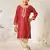 Girl's traditional red bandhani kurta patiala set with foil print bandhani for festival wear (22-30)