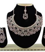 Grey designer function wear ad necklace set