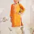 Girl's traditional mustard bandhani kurta patiala set with foil print bandhani for festival wear (22-30)