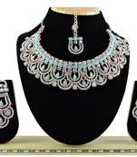 Turquoise designer function wear ad necklace set