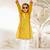 Girl's traditional mustard cotton kurta leggings set with thread embroidery for festival casual wear (22-30)