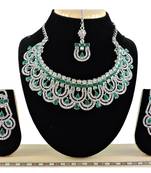 Green designer function wear ad necklace set