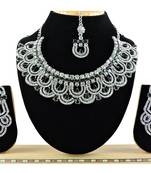 Black designer function wear ad necklace set