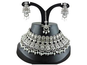 Multicolor designer function wear ad necklace set 1