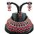 Red designer function wear ad necklace set