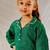 Girl's traditional raksha bandhan outfit - green cotton kurta with white leggings set for casual festival wear
