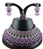 Purple designer function wear ad necklace set
