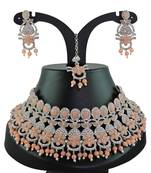 Orange designer function wear ad necklace set