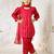 Girl's wedding festive silk kurta set with dupatta - maroon sequin embroidered traditional ethnic wear raksha bandhan