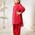 Girl's wedding festive silk kurta set with dupatta - maroon sequin embroidered traditional ethnic wear raksha bandhan