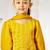 Girl's silk kurta set with dupatta - mustard sequin embroidered traditional ethnic wear raksha bandhan wedding outfit