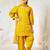 Girl's silk kurta set with dupatta - mustard sequin embroidered traditional ethnic wear raksha bandhan wedding outfit