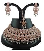 Grey designer function wear ad necklace set