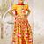 Girl's Lehenga Set | Mustard & Red | Janmashtami Collection | Animal Print