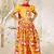 Girl's Lehenga Set  Mustard & Red  Janmashtami Collection  Animal Print