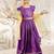 Girl's Traditional Purple Silk Lehenga Set with Thread Embroidery and Gold Dupatta for Wedding Party Wear (22-30)
