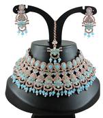Turquoise designer function wear ad necklace set