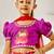 Girl's Janmashtami Lehenga Set | Purple & Red | Digital Animal Print | Festive Ethnic Wear