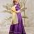 Girl's Traditional Purple Silk Lehenga Set with Thread Embroidery and Gold Dupatta for Wedding Party Wear (22-30)