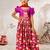 Girl's Janmashtami Lehenga Set | Purple & Red | Digital Animal Print | Festive Ethnic Wear