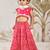 Girl's Traditional Red Cotton Lehenga Set with Embroidery Mirror Work and Dupatta for Wedding Festival Wear (22-30)