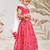 Girl's Traditional Red Cotton Lehenga Set with Embroidery Mirror Work and Dupatta for Wedding Festival Wear (22-30)
