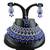 Blue designer function wear ad necklace set