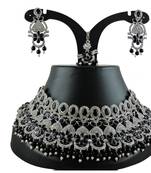 Black designer function wear ad necklace set
